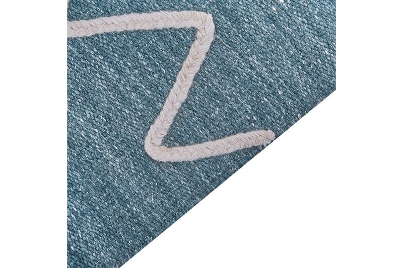 Flatvevd Yavu - Blå, Hvit, 80x150 cm - Tekstiler - Tepper & Matter - Utendørstepper