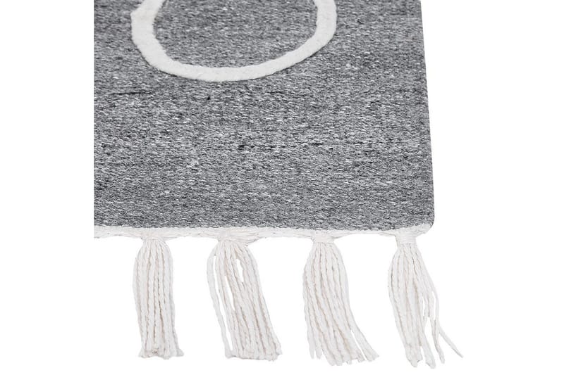 Flatvevd Yavu - Grå, hvit, 140x200 cm - Tekstiler - Tepper & Matter - Utendørstepper