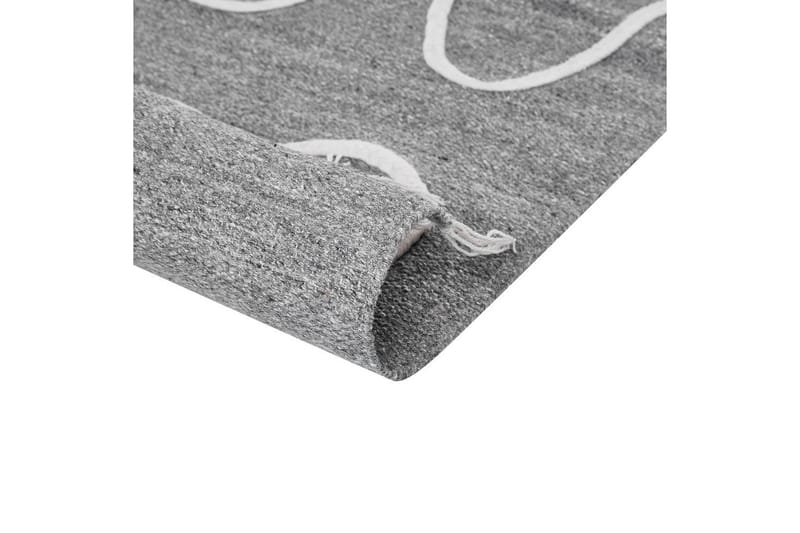 Flatvevd Yavu - Grå, hvit, 140x200 cm - Tekstiler - Tepper & Matter - Utendørstepper
