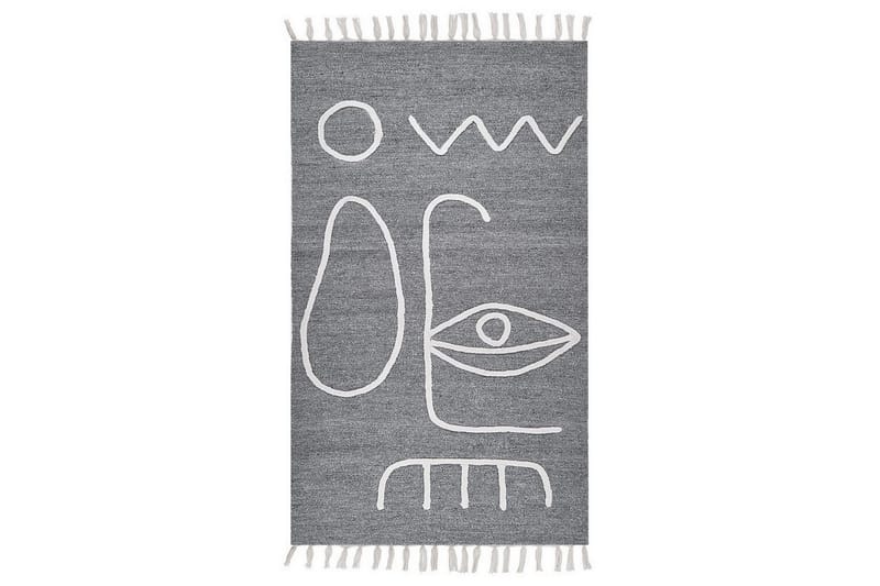 Flatvevd Yavu - Grå, hvit, 80x150 cm - Tekstiler - Tepper & Matter - Utendørstepper