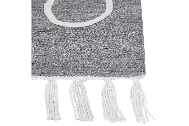 Flatvevd Yavu - Grå, hvit, 80x150 cm - Tekstiler - Tepper & Matter - Utendørstepper