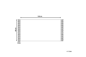 Flatvevd Yavu - Grå, hvit, 80x150 cm - Tekstiler - Tepper & Matter - Utendørstepper - Balkongmatte