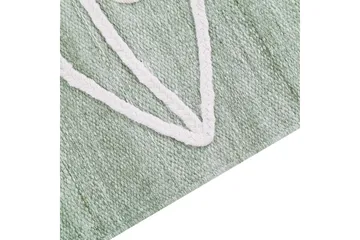 Flatvevd Yavu - Grønn, hvit, 140x200 cm - Tekstiler - Tepper & Matter - Utendørstepper - Balkongmatte