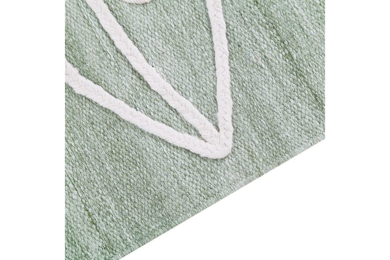 Flatvevd Yavu - Grønn, hvit, 140x200 cm - Tekstiler - Tepper & Matter - Utendørstepper