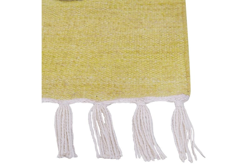 Flatvevd Yavu - Gul, 140x200 cm - Tekstiler - Tepper & Matter - Utendørstepper