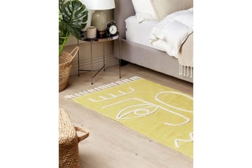 Flatvevd Yavu - Gul, 80x150 cm - Tekstiler - Tepper & Matter - Utendørstepper - Balkongmatte