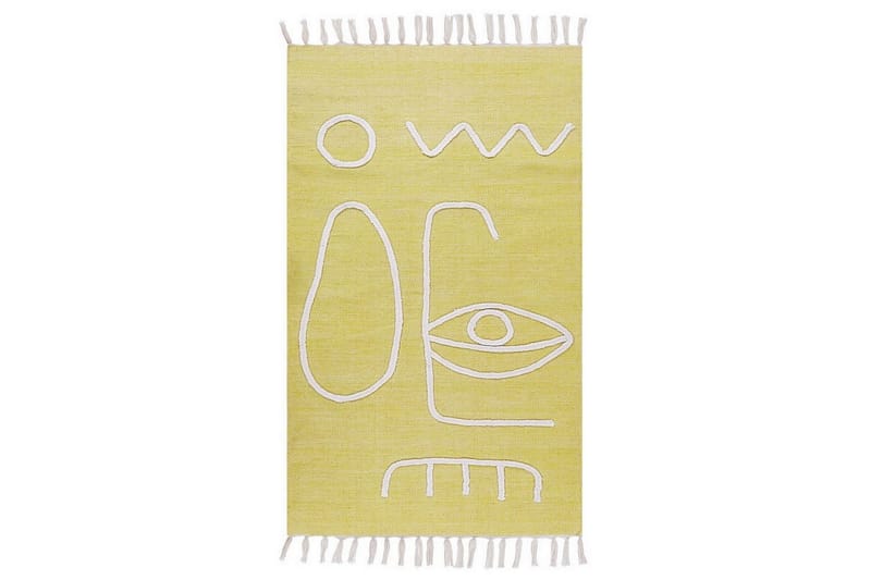 Flatvevd Yavu, Gul, 80x150 cm