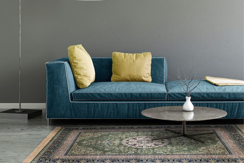 Casablanca Medallion Orientalsk Matte 160x230 - Grønn - Tekstiler - Tepper & Matter - Orientalske tepper