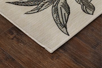 Domani Flower Flatvevd Matte 160x230 cm - Hvit - Tekstiler - Tepper & Matter - Flatvevde tepper