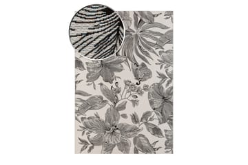 Domani Flower Flatvevd Matte 160x230 cm - Hvit - Tekstiler - Tepper & Matter - Flatvevde tepper