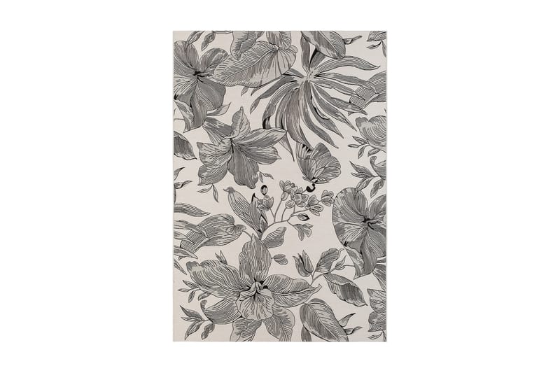 Domani Flower Flatvevd Matte 240x330 cm - Hvit - Flatvevde tepper