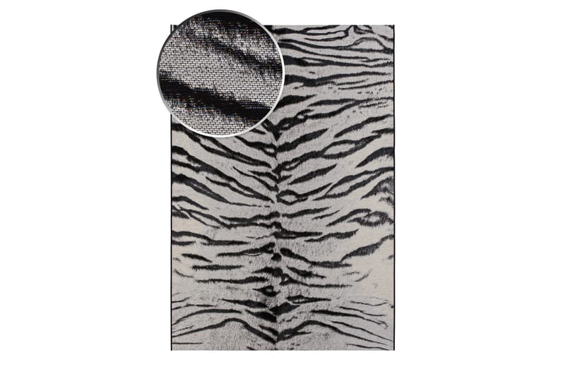 Domani Tiger Flatvevd Matte 200x290 cm - Sølv - Flatvevde tepper
