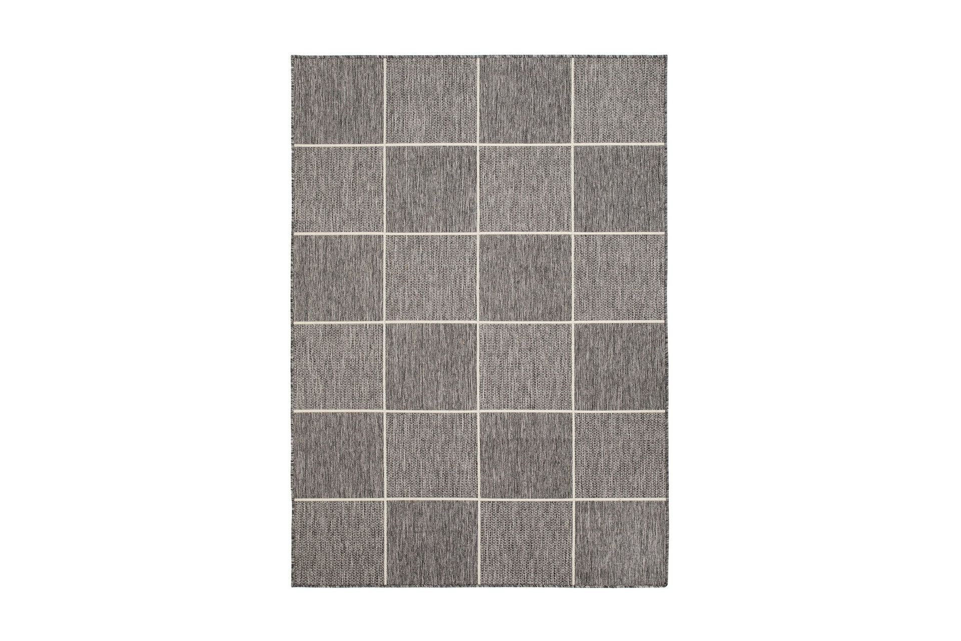 Madrid Square Flatvevd Matte 200x285 - Grå/Hvit