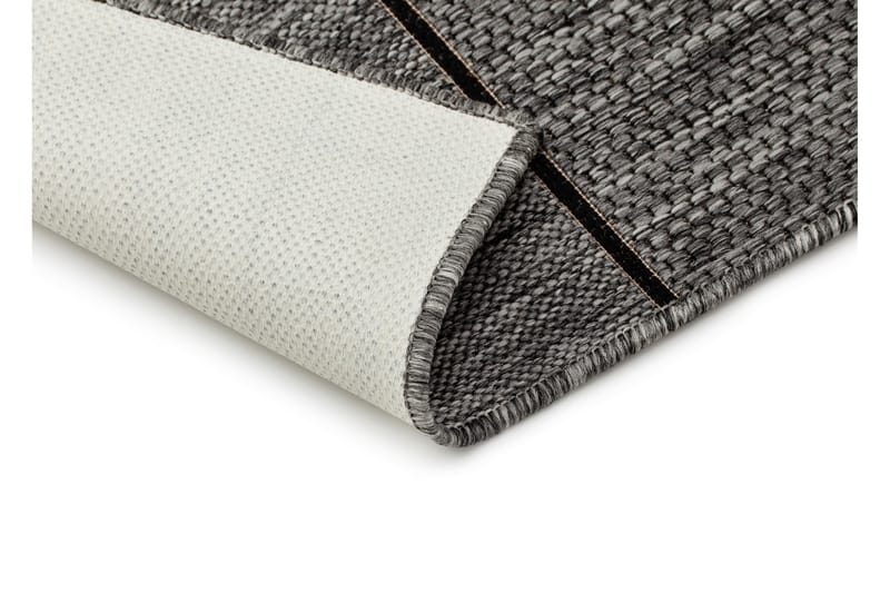 Madrid Square Flatvevd Matte 80x240 - Grå/Svart - Tekstiler - Tepper & Matter - Flatvevde tepper