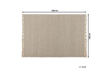 Matte 140 x 200 cm beige ALADAG - Beige - Tekstiler - Tepper & Matter - Flatvevde tepper