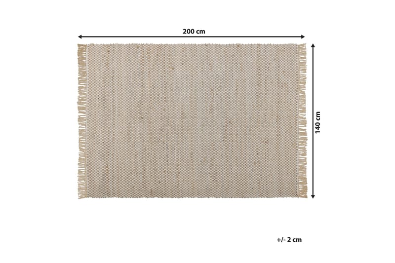 Matte 140 x 200 cm beige ZERDALI - Beige - Tekstiler - Tepper & Matter - Flatvevde tepper