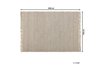 Matte 140 x 200 cm beige ZERDALI - Beige - Tekstiler - Tepper & Matter - Flatvevde tepper
