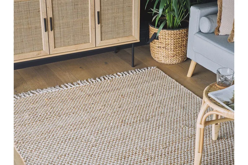 Matte 140 x 200 cm beige ZERDALI - Beige - Tekstiler - Tepper & Matter - Flatvevde tepper