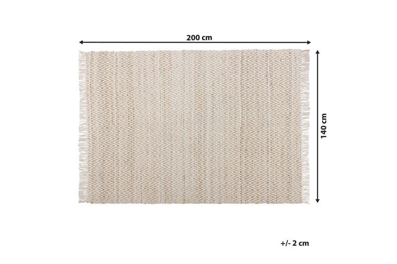 Matte beige 140 x 200 cm AFRIN - Beige - Flatvevde tepper