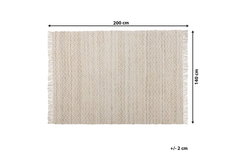 Matte beige 140 x 200 cm AFRIN - Beige - Tekstiler - Tepper & Matter - Flatvevde tepper