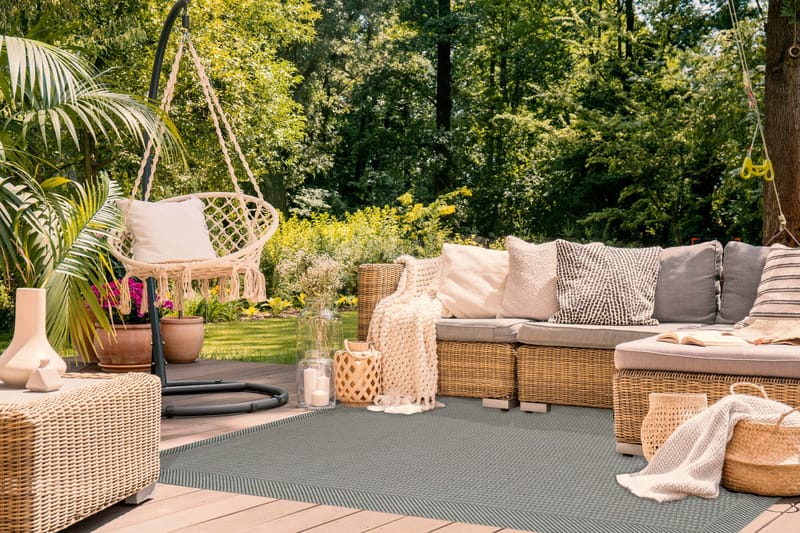 Miami Flatvevd Matte 200x290 cm - Grønn - Tekstiler - Tepper & Matter - Flatvevde tepper