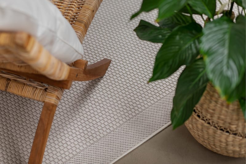 Miami Flatvevd Matte 200x290 cm - Hvit - Tekstiler - Tepper & Matter - Flatvevde tepper