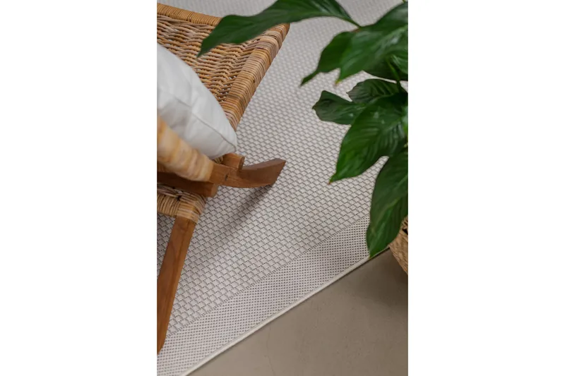 Miami Flatvevd Matte 200x290 cm - Hvit - Tekstiler - Tepper & Matter - Flatvevde tepper