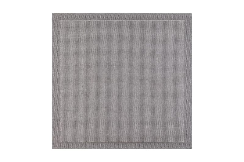 Miami Flatvevd Matte Firkantet 200x200 cm - Grå - Tekstiler - Tepper & Matter - Flatvevde tepper