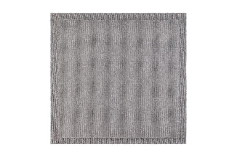 Miami Flatvevd Matte Firkantet 200x200 cm - Grå - Tekstiler - Tepper & Matter - Flatvevde tepper