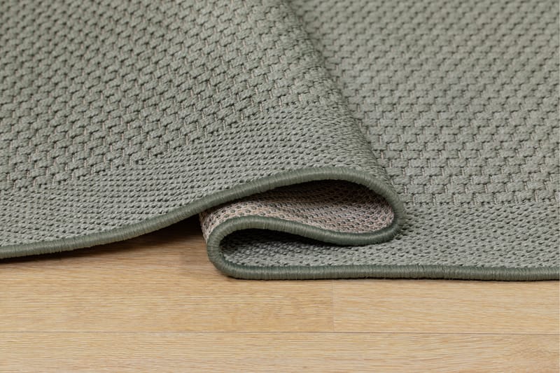 Miami Flatvevd Matte Firkantet 240x240 cm - Grønn - Tekstiler - Tepper & Matter - Flatvevde tepper