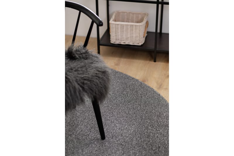 Porto Flatvevd Matte Rund 200 cm - Grå - Tekstiler - Tepper & Matter - Flatvevde tepper