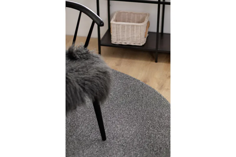 Porto Flatvevd Matte Rund 240 cm - Grå - Tekstiler - Tepper & Matter - Flatvevde tepper