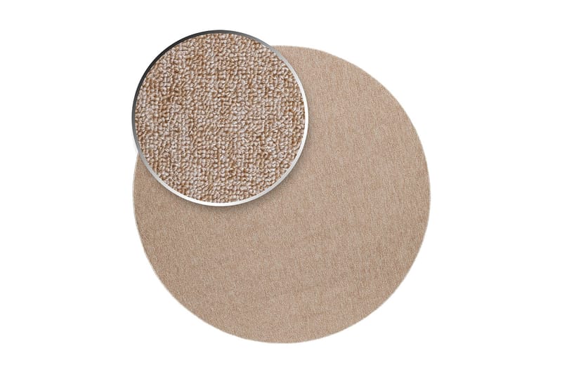Porto Flatvevd Matte Rund 240 cm - Natur - Tekstiler - Tepper & Matter - Flatvevde tepper