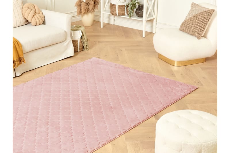 Gharo Skinnteppe 160x230 cm - Rosa - Tekstiler - Tepper & Matter - Skinn & pelstepper
