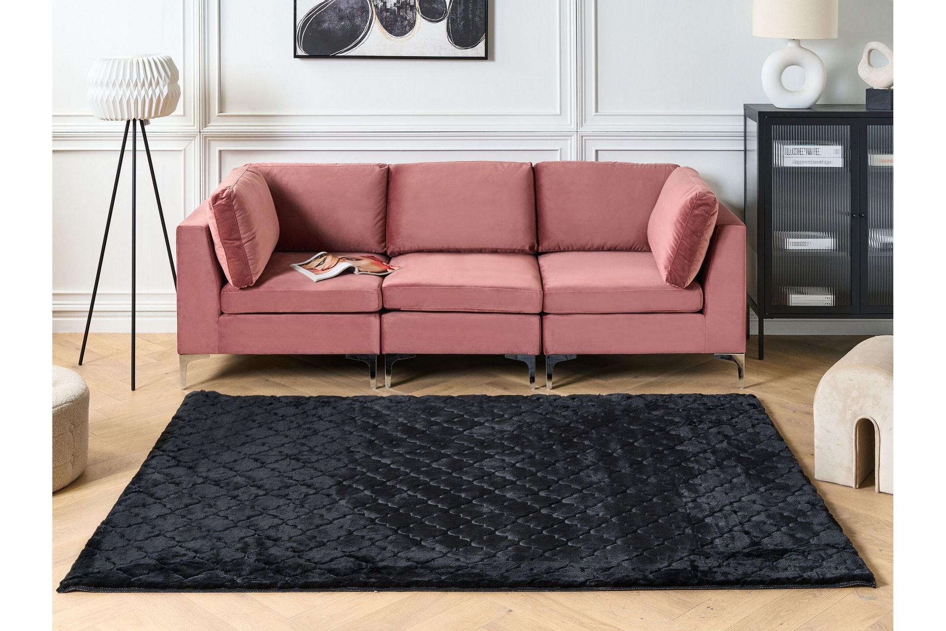 Gharo Skinnteppe 160x230 cm - Svart - Tekstiler - Tepper & Matter - Skinn & pelstepper