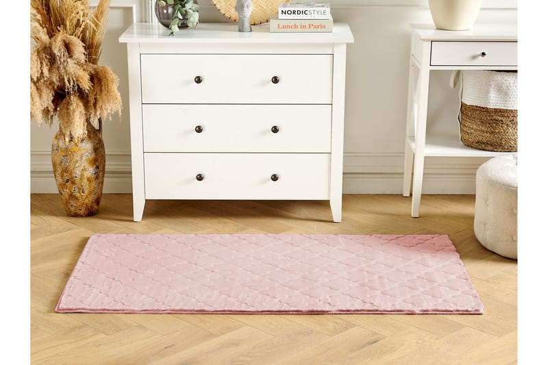 Gharo Skinnteppe 80x150 cm - Rosa - Tekstiler - Tepper & Matter - Skinn & pelstepper