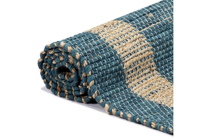 Håndlaget teppe jute blå 120x180 cm - Tekstiler - Tepper & Matter - Håndvevde tepper