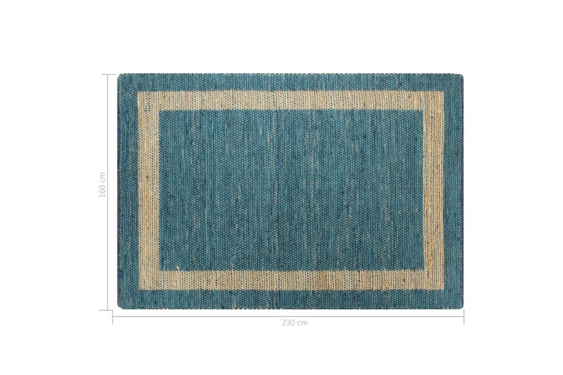 Håndlaget teppe jute blå 160x230 cm - Sisaltepper - Jutematter & hampematter - Håndvevde tepper