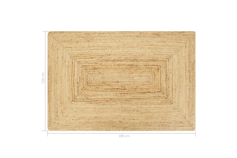 Håndlaget teppe jute naturlig 120x180 cm - Tekstiler - Tepper & Matter - Håndvevde tepper