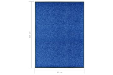 Dørmatte vaskbar blå 90x120 cm - Blå - Tekstiler - Tepper & Matter - Hall matte