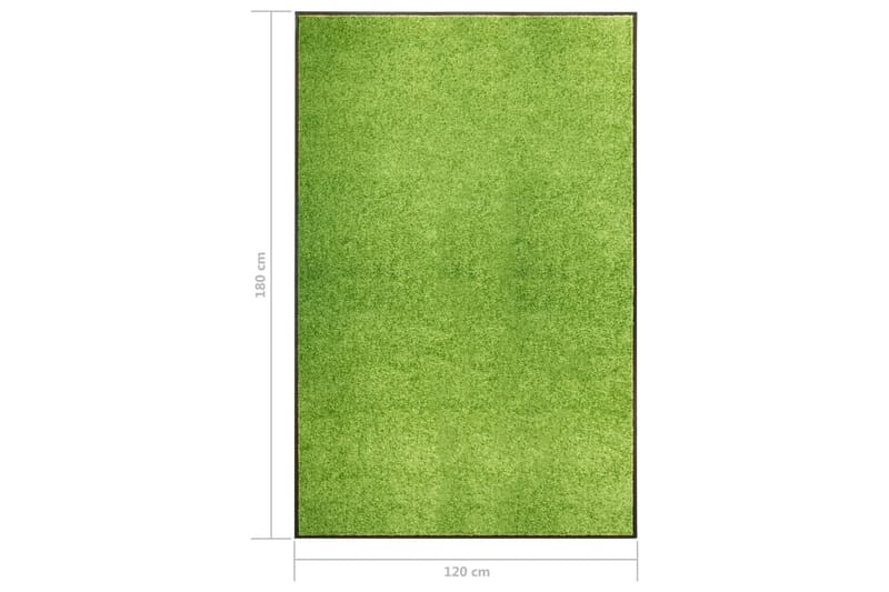 Dørmatte vaskbar grønn 120x180 cm - grønn - Hall matte