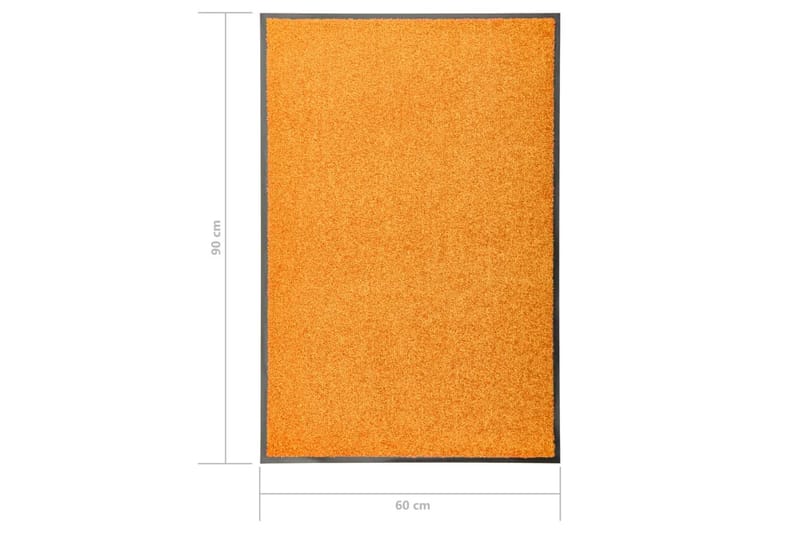 Dørmatte vaskbar oransje 60x90 cm - Oransj - Tekstiler - Tepper & Matter - Hall matte