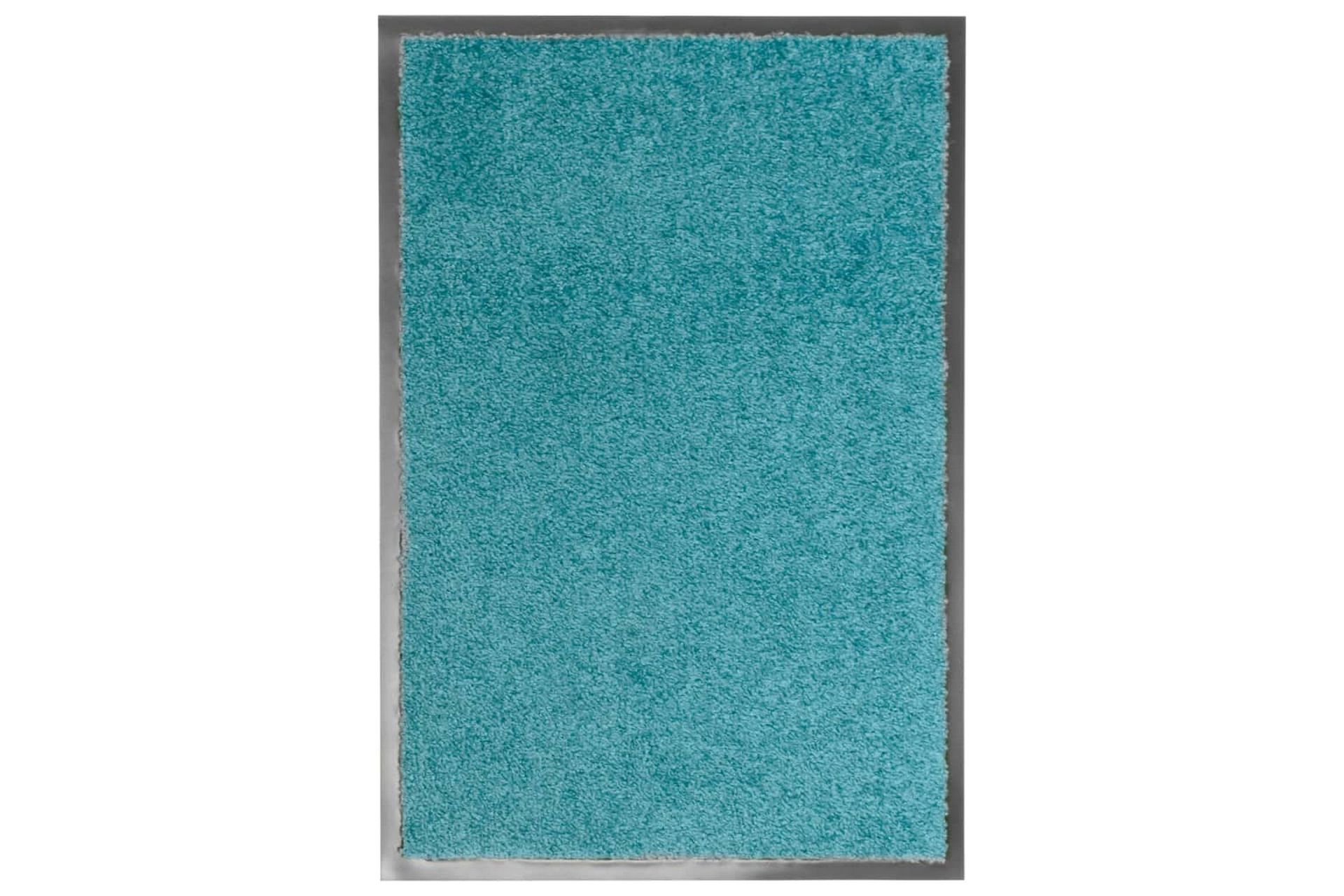 Dørmatte vaskbar turkis 40x60 cm - Blå - Tekstiler - Tepper & Matter - Hall matte
