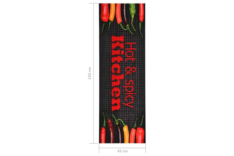 Kjøkkenmatte vaskbar Hot&amp;Spicy 45x150 cm - Flerfarget - Tekstiler - Tepper & Matter - Hall matte