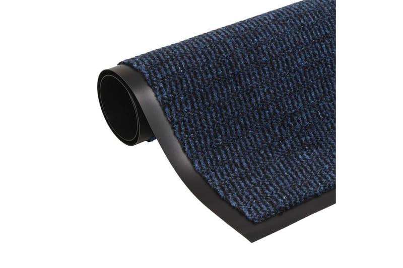 Støvkontroll matte rektangulr tuftet 60x90 cm blå - Blå - Gummiert tepper - Små tepper - Store tepper - Hall matte - Håndvevde tepper - Dørmatte og entrématte