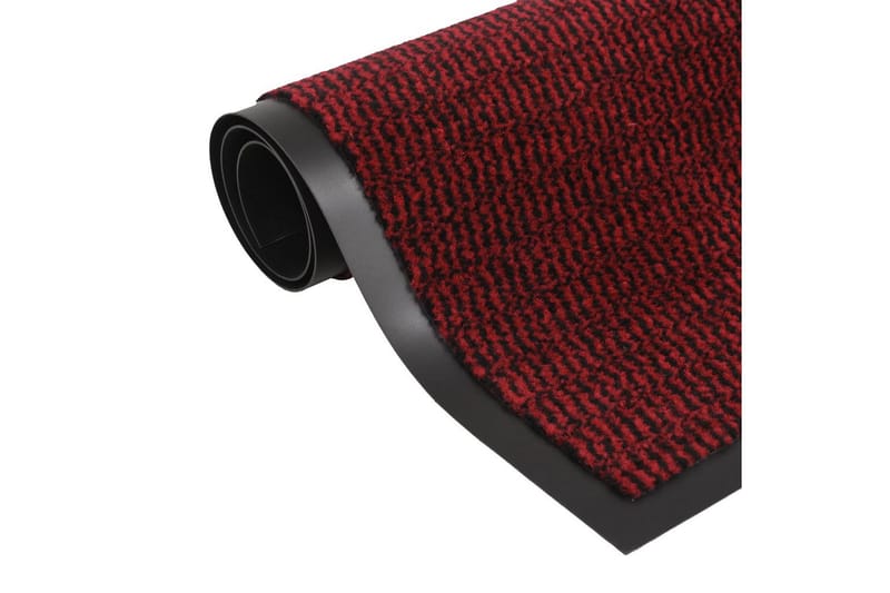 Støvkontroll matte rektangulr tuftet 90x150 cm rød - Rød - Gummiert tepper - Små tepper - Mønstrede tepper - Store tepper - Hall matte - Håndvevde tepper - Dørmatte og entrématte
