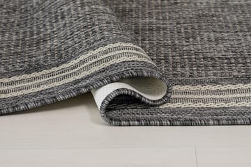 Madrid Frame Matte 80x240 cm Flatvevd - Grå - Tekstiler - Tepper & Matter - Flatvevde tepper