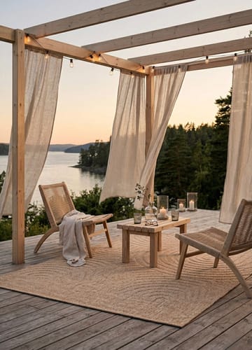 Maskinvevd teppe KM Home Capri Zen 160x230 cm Jute - jute - Tekstiler - Tepper & Matter - Utendørstepper