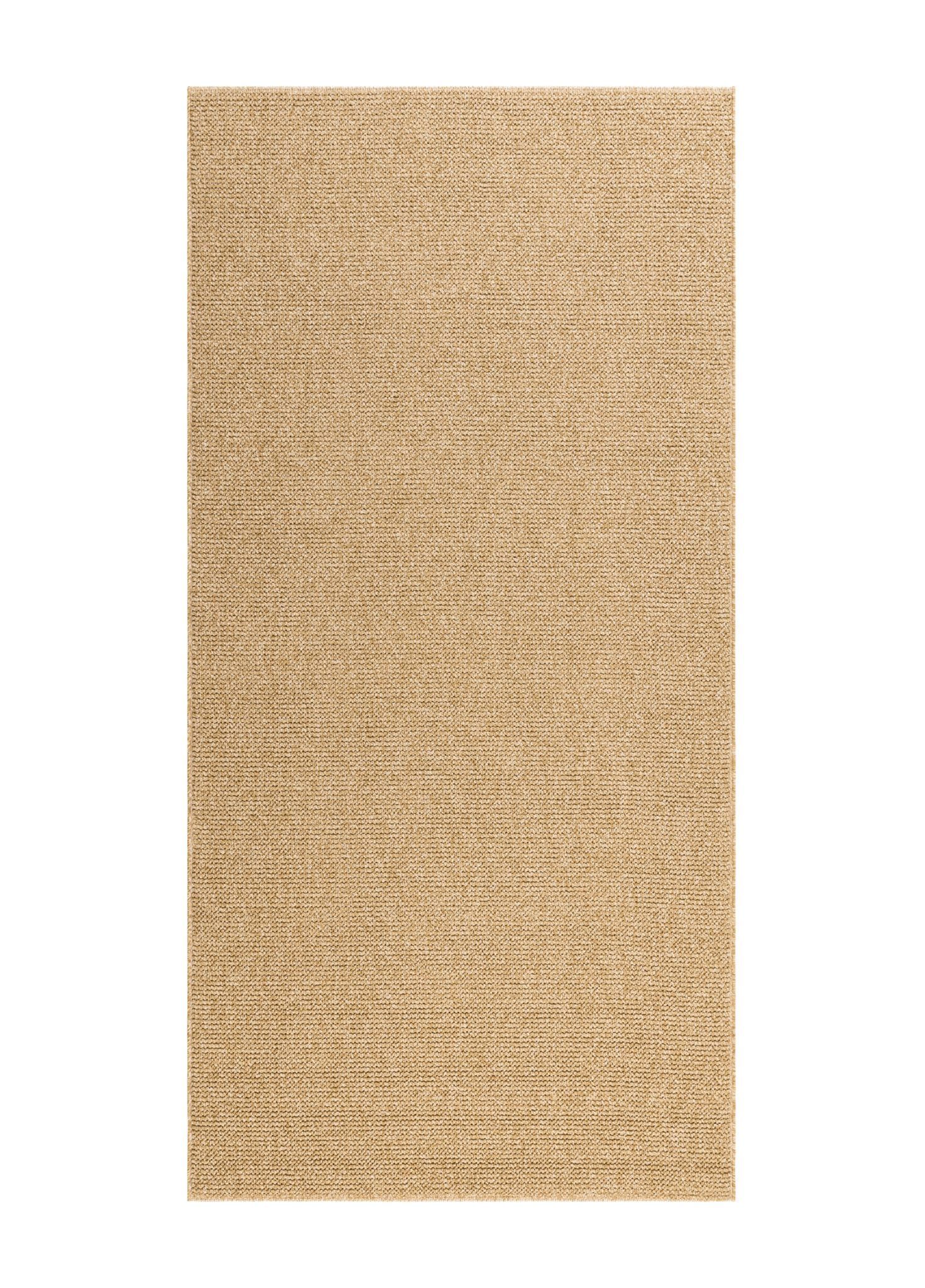 Maskinvevd teppe KM Home Capri Plain 80x250 cm Jute - jute