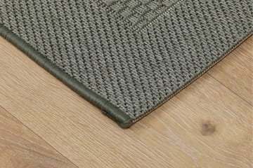 Miami Flatvevd Matte Firkantet 240x240 cm - Grønn - Tekstiler - Tepper & Matter - Flatvevde tepper